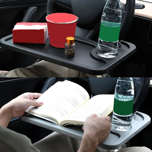 Car Steering Wheel Attachable Tray